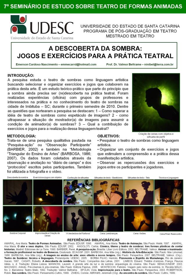 A Descoberta da Sombra: Jogos e Exercícios para a Prática Teatral