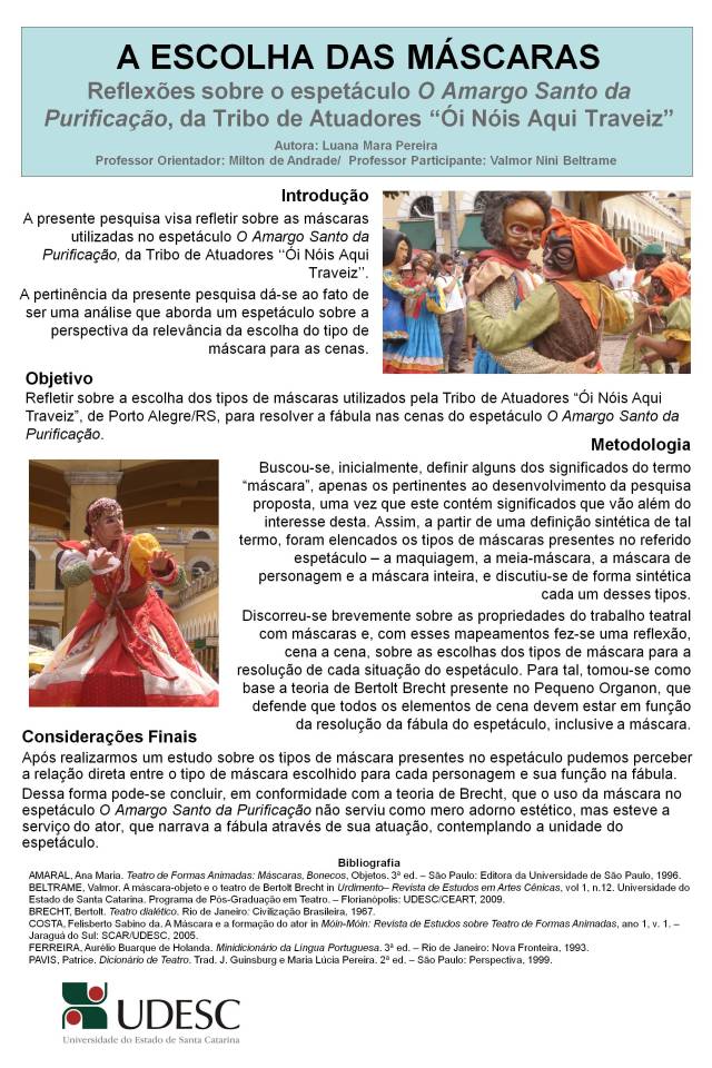 A Escolha das Máscaras