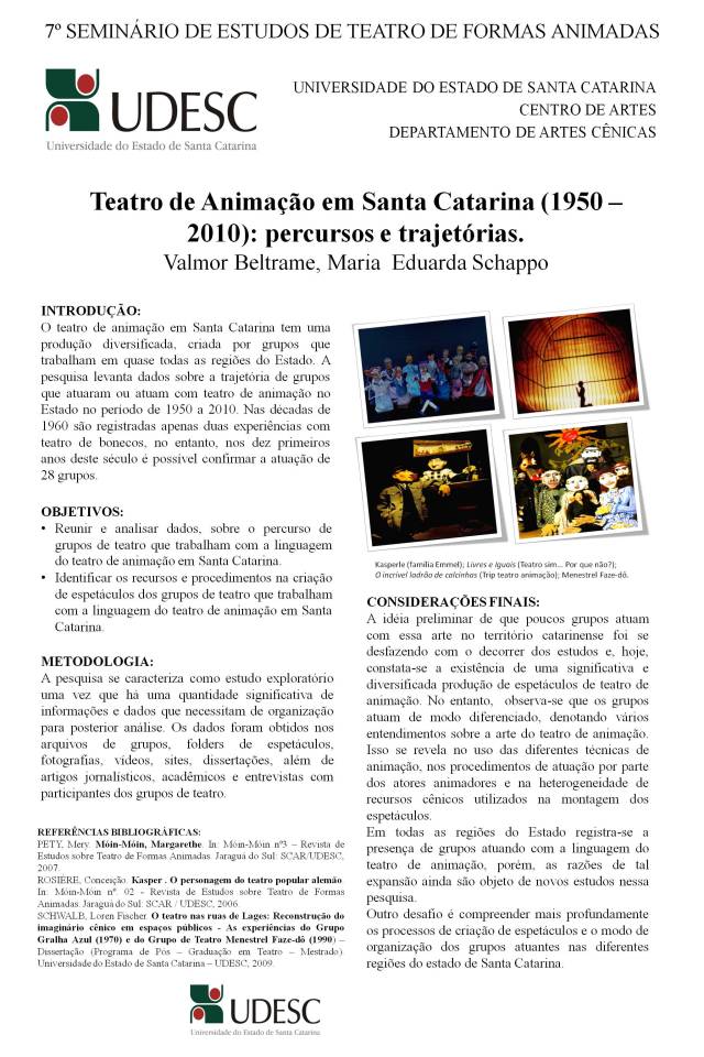 Teatro de Animação em Santa Catarina (1959-2010) Percursos e Trajetórias