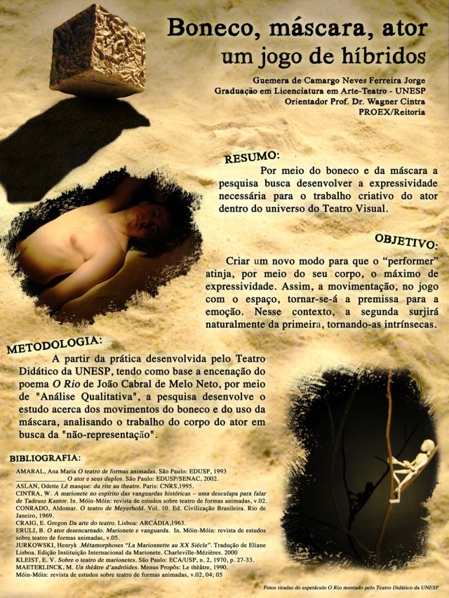 Banner - Boneco, Máscara, Ator - um jogo de híbridos